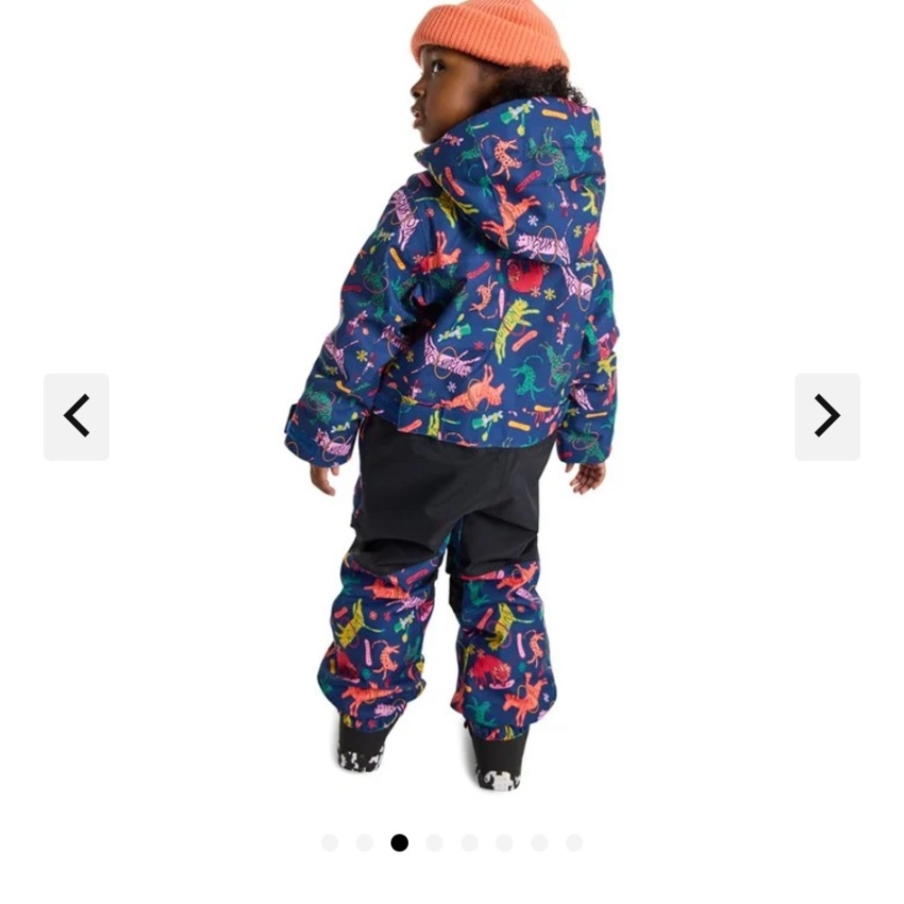 Burton 1 piece snow suit / snowboarding suit. Size 2t . Worn only a few times. - Picture 3 of 3